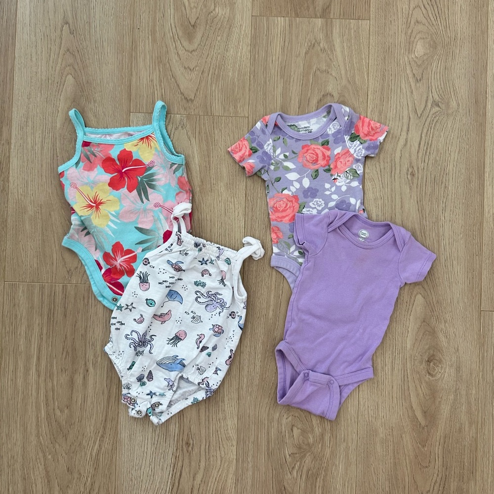 0-3 Month Onesies - Set of 4